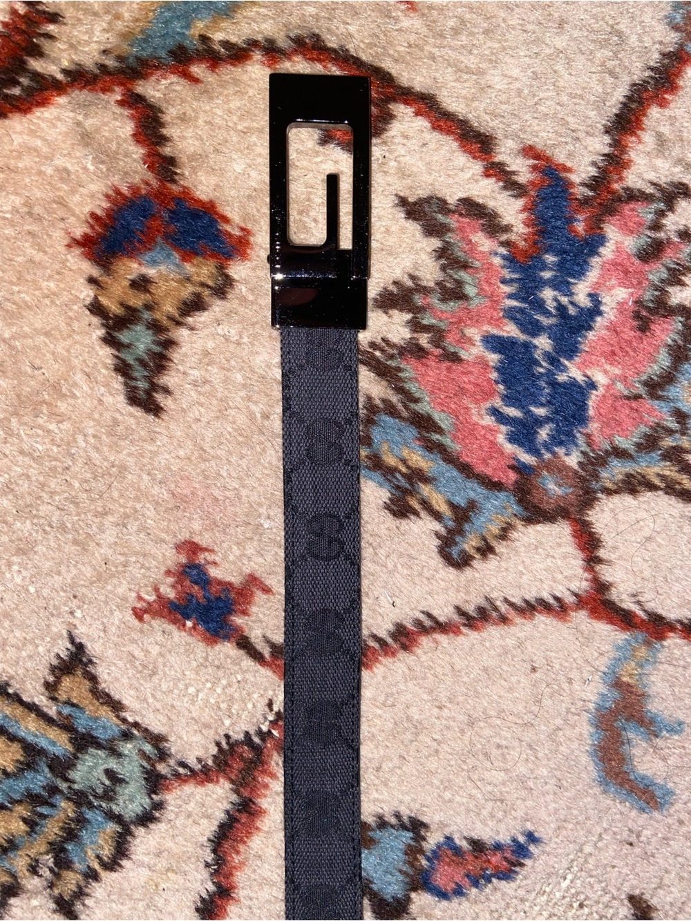 Gucci Black GG Monogram Belt | square G Buckle 🖤🖤 - Picture 5 of 13